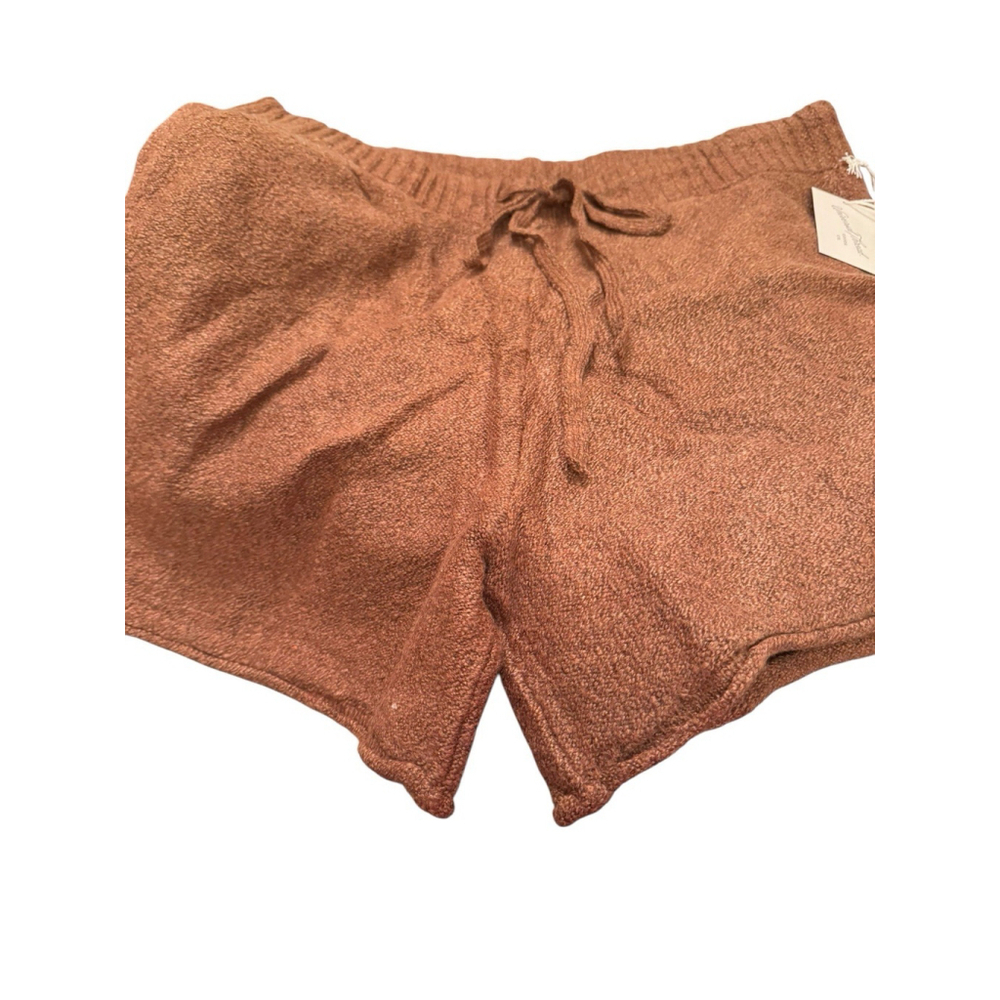 Universal Thread Shorts Womens Large Brown Knit High Rise Lounge Casual Pocket - Picture 2 of 9